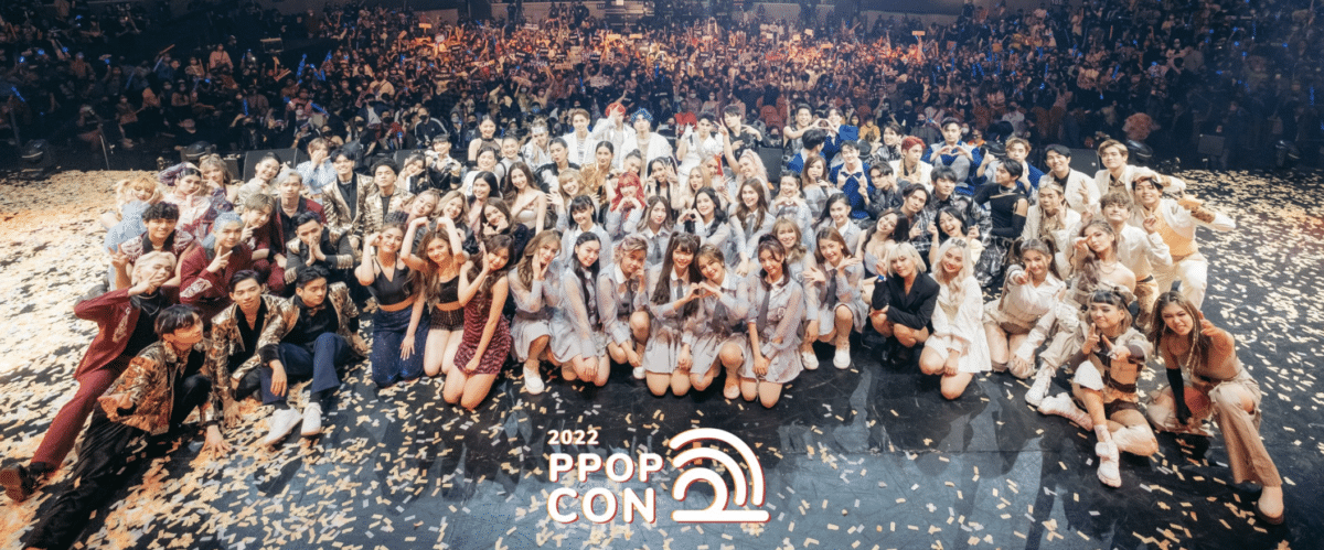 P-pop groups gather for a group photo in the 2022 P-pop Convention or PPOPCON. Image: PPOPCON/Facebook