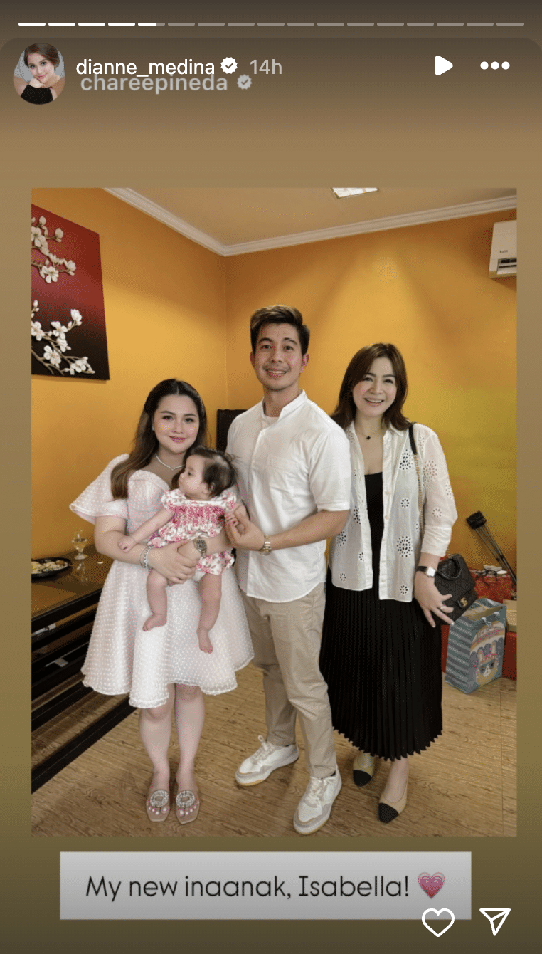 Dianne Medina, Rodjun Cruz get daughter baptized