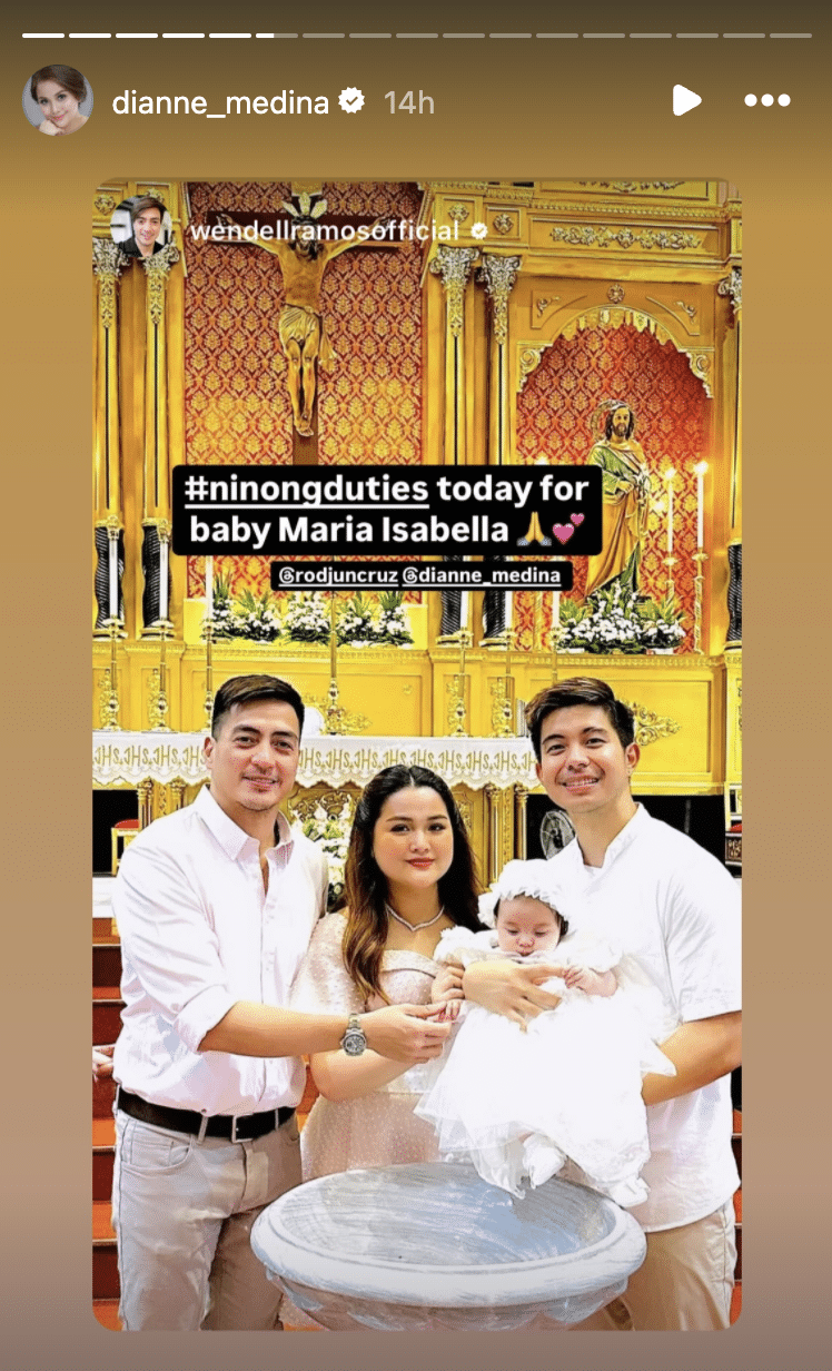 Dianne Medina, Rodjun Cruz get daughter baptized