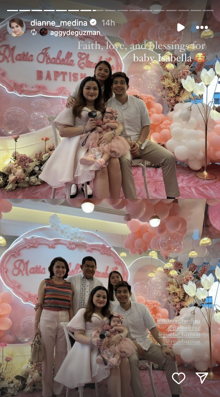 Dianne Medina, Rodjun Cruz get daughter baptized