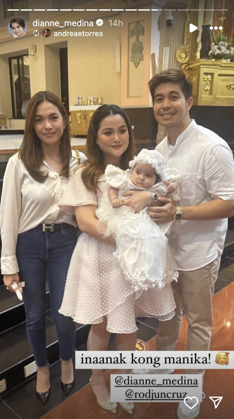 Dianne Medina, Rodjun Cruz get daughter baptized