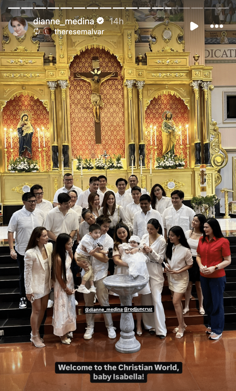 Dianne Medina, Rodjun Cruz get daughter baptized