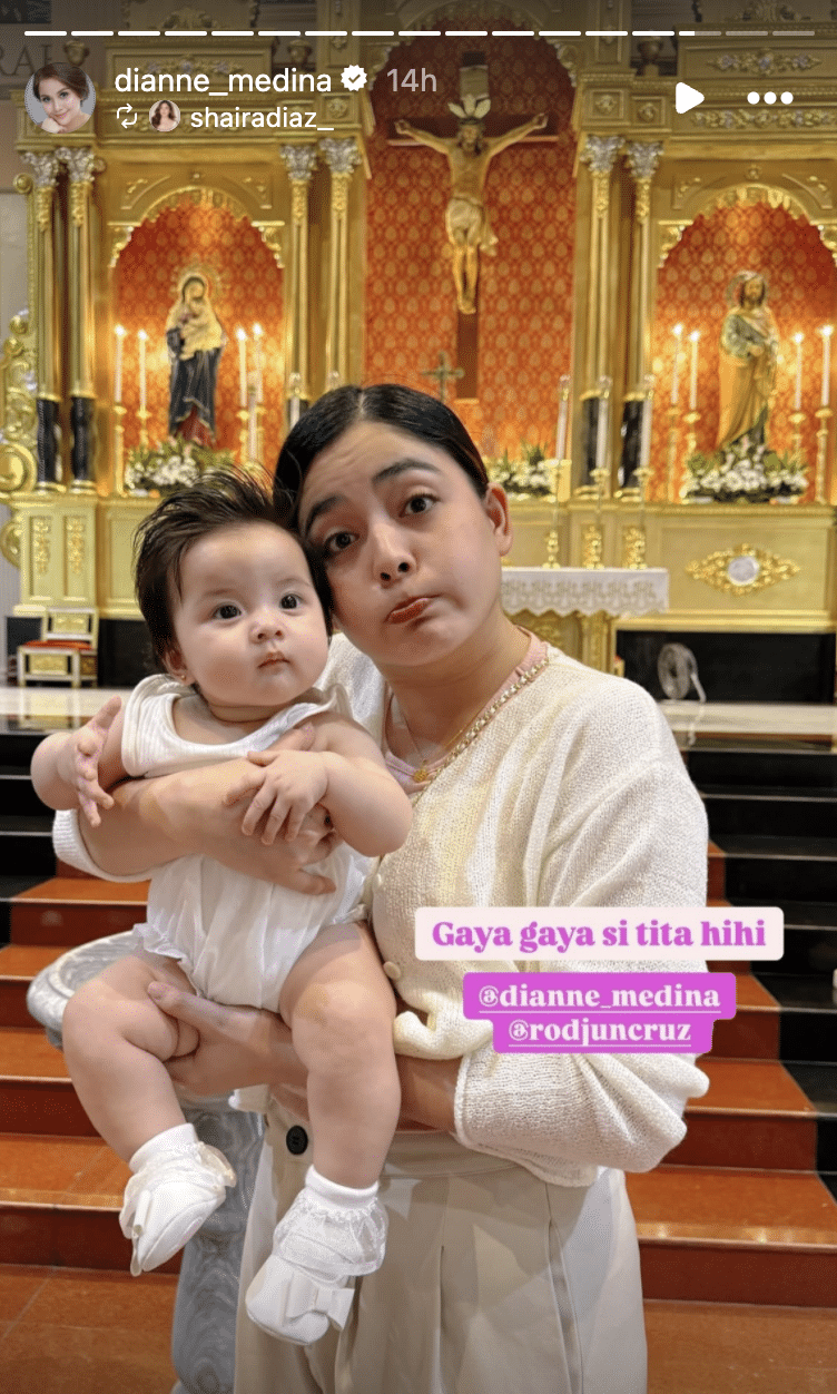 Dianne Medina, Rodjun Cruz get daughter baptized