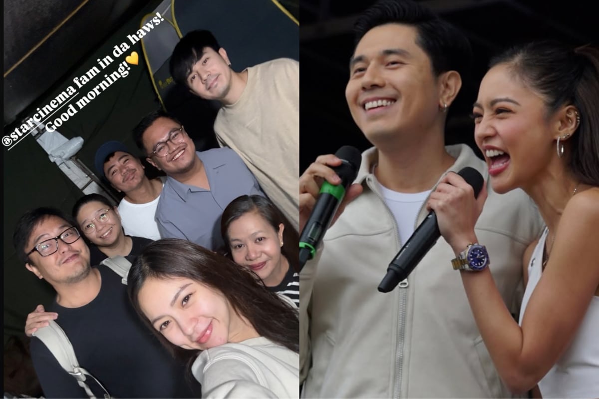 Kim Chiu, Paulo Avelino bond with Star Cinema staff