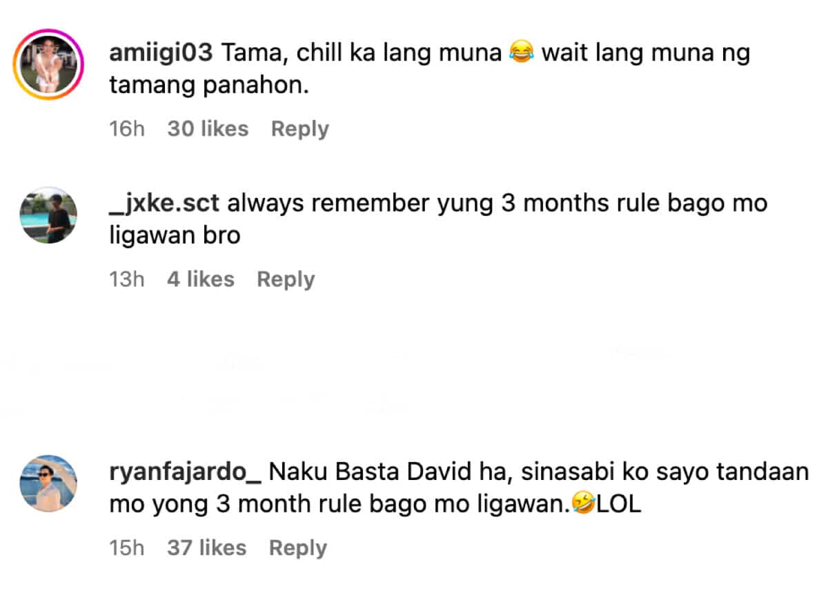 David Licauco amused by '3-month rule' reminder from netizens