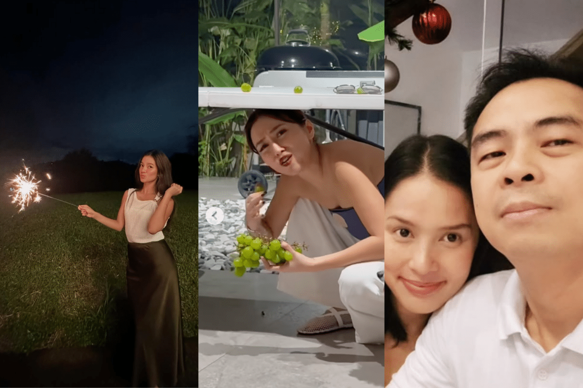 Celebs ring in the New Year with fireworks, family reunions, superstitions. Images: Instagram/@belle_mariano, @bernardomin, @chitomirandajr