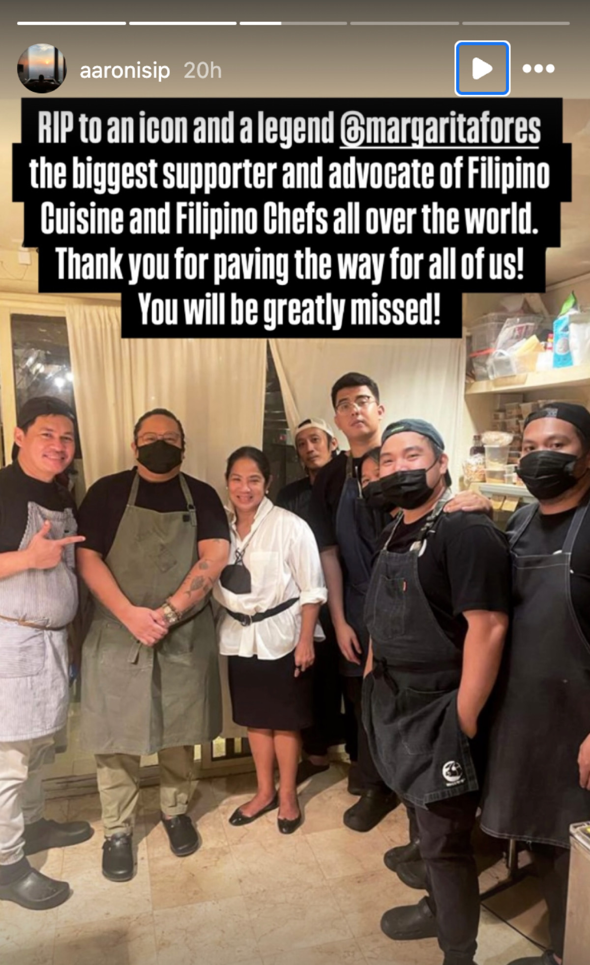 Chef Tatung, Erwan Heussaff, Abi Marquez pay tribute to Margarita Forés