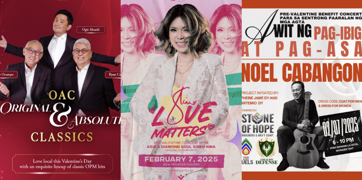 LIST: Live shows you should not miss for Valentine’s 2025