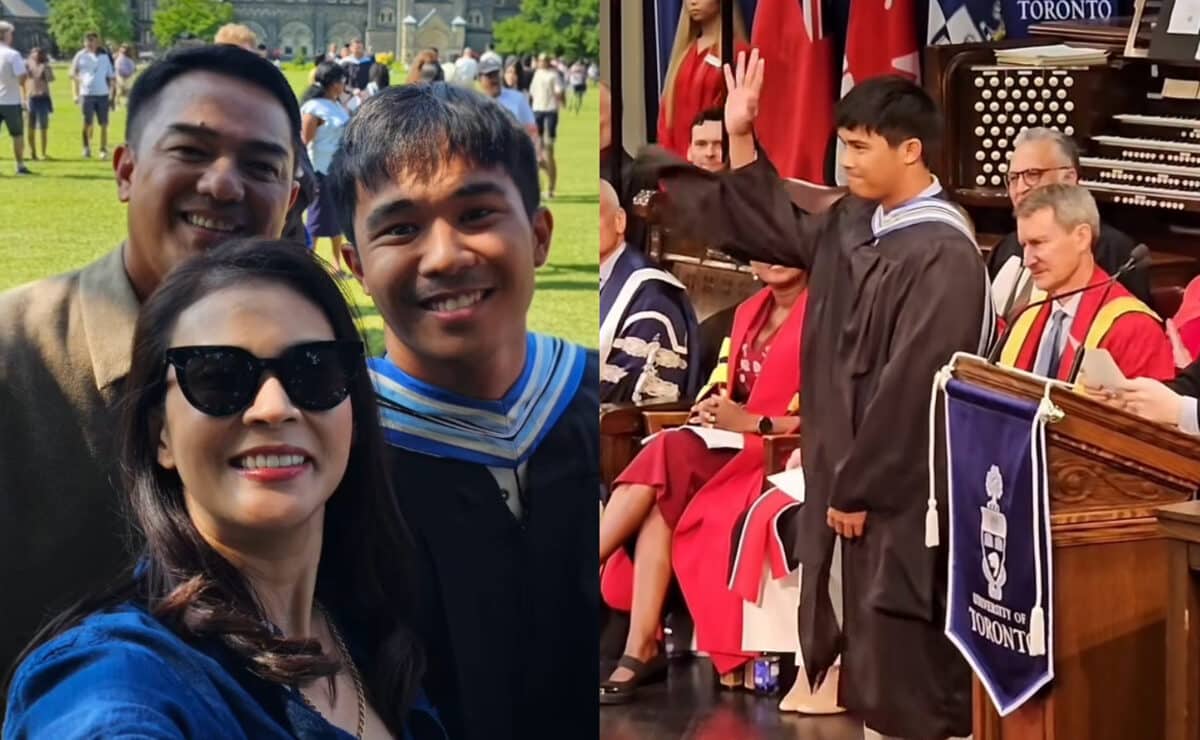 Gelli De Belen, Ariel Rivera Cheer as son Julio obtains a master's degree in Canada
