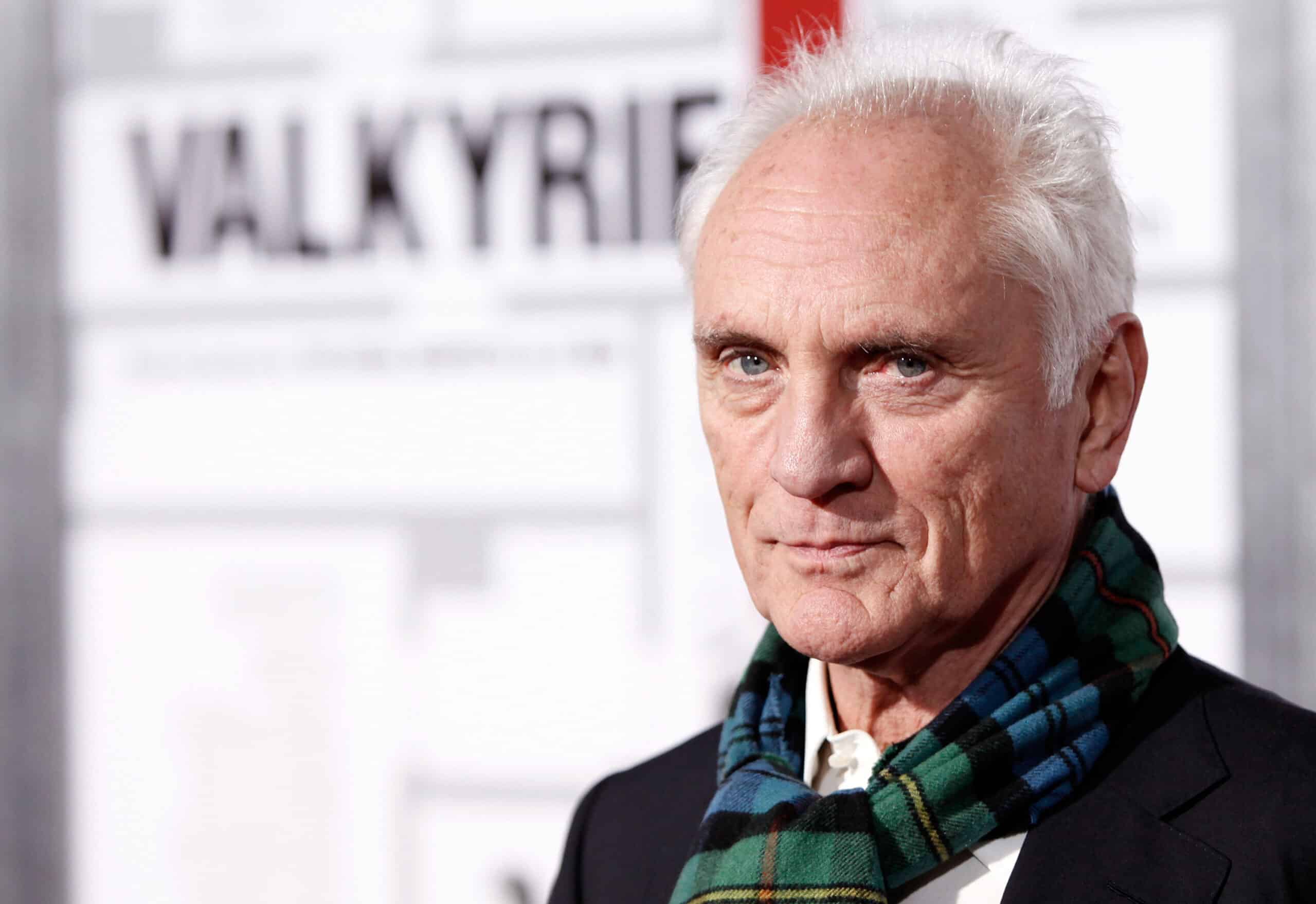 Castlid Terence Stamp arrives at the premiere of "Valkyrie" in Los Angeles on December 18, 2008. Image: AP Photo/Matt Sayles, File