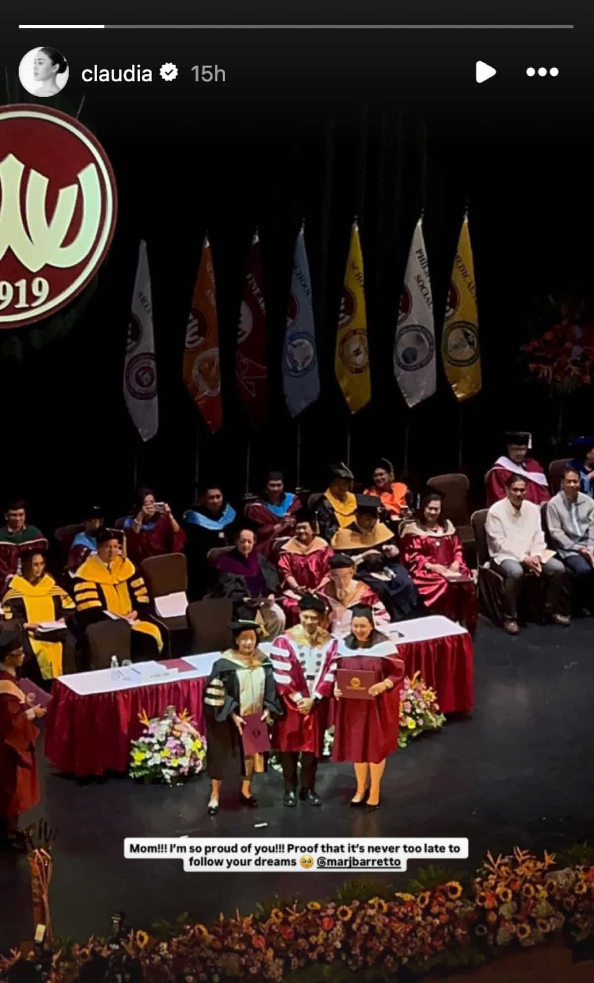 Marjorie Barretto, son Leon graduated from the university