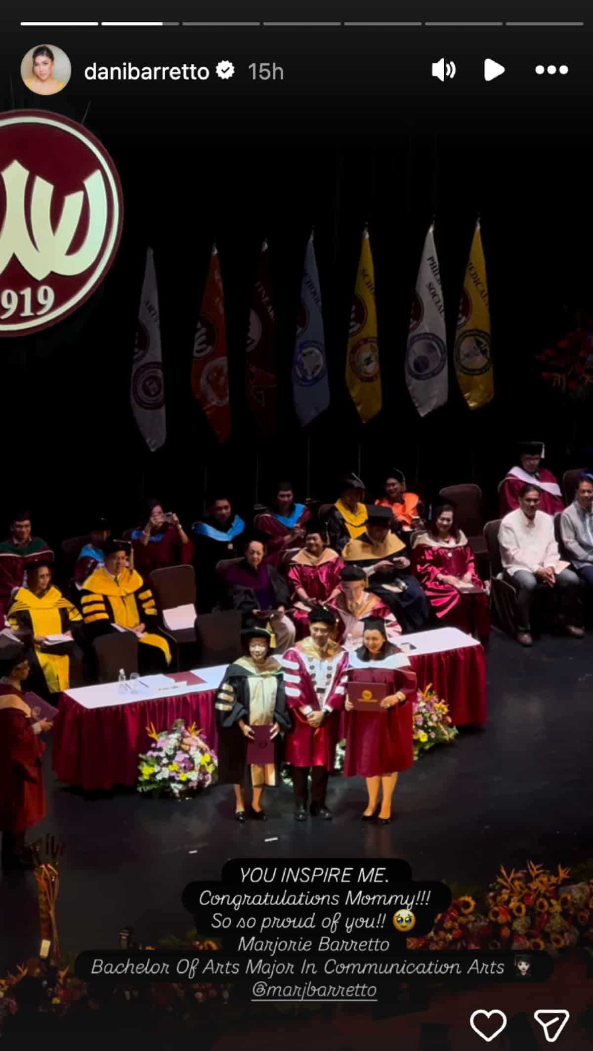 Marjorie Barretto, son Leon graduated from the university