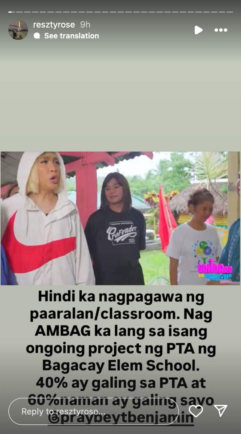 Heart Evangelista’s PA calls out Vice Ganda for throwing shade on ‘It’s Showtime’. Image: Screengrab from Instagram/@resztyrose