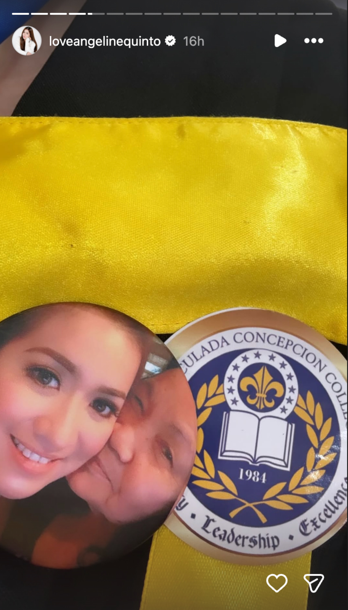 Angeline Quinto finishes college, earns marketing degree