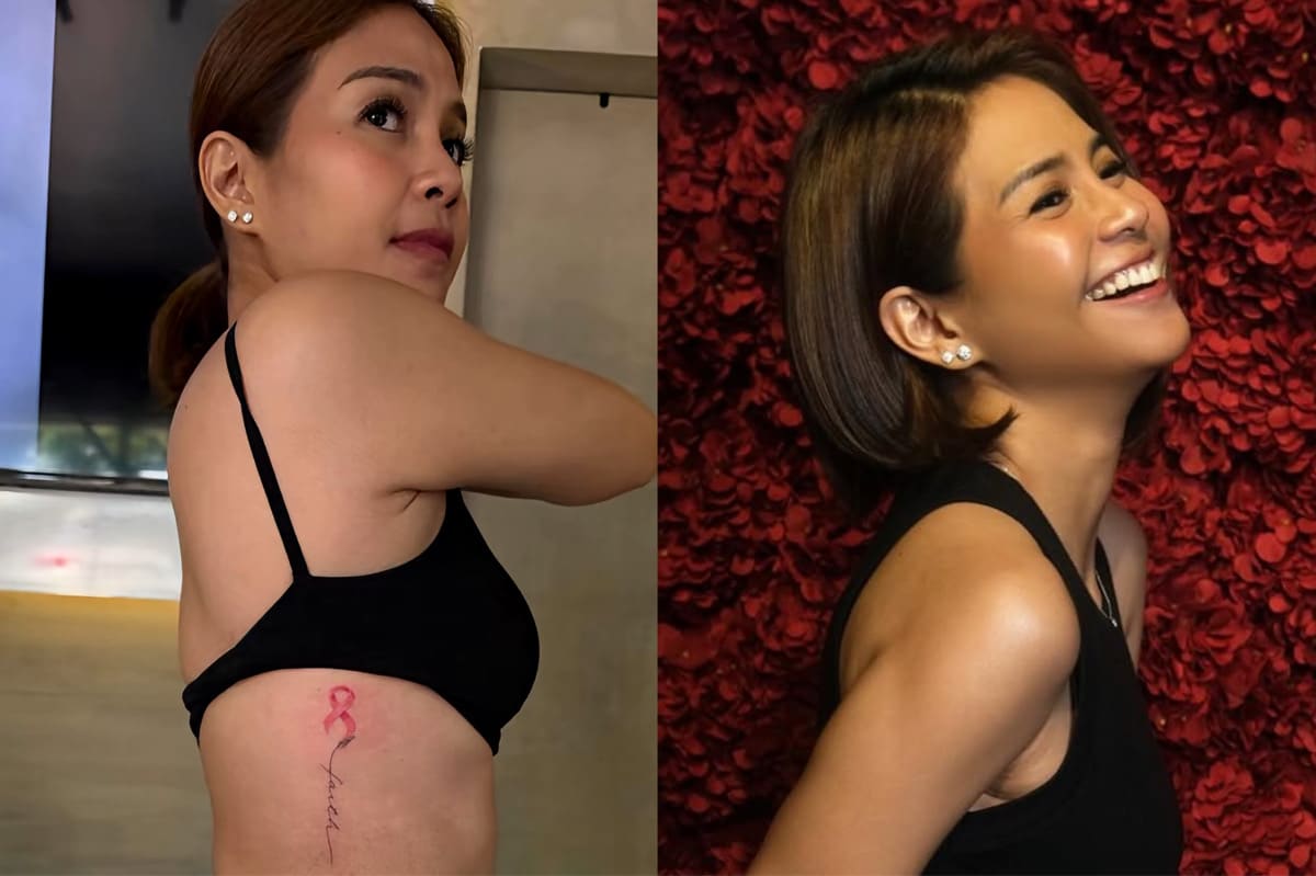 Kaye Abad gets inked with pink ribbon after breast cancer battle
