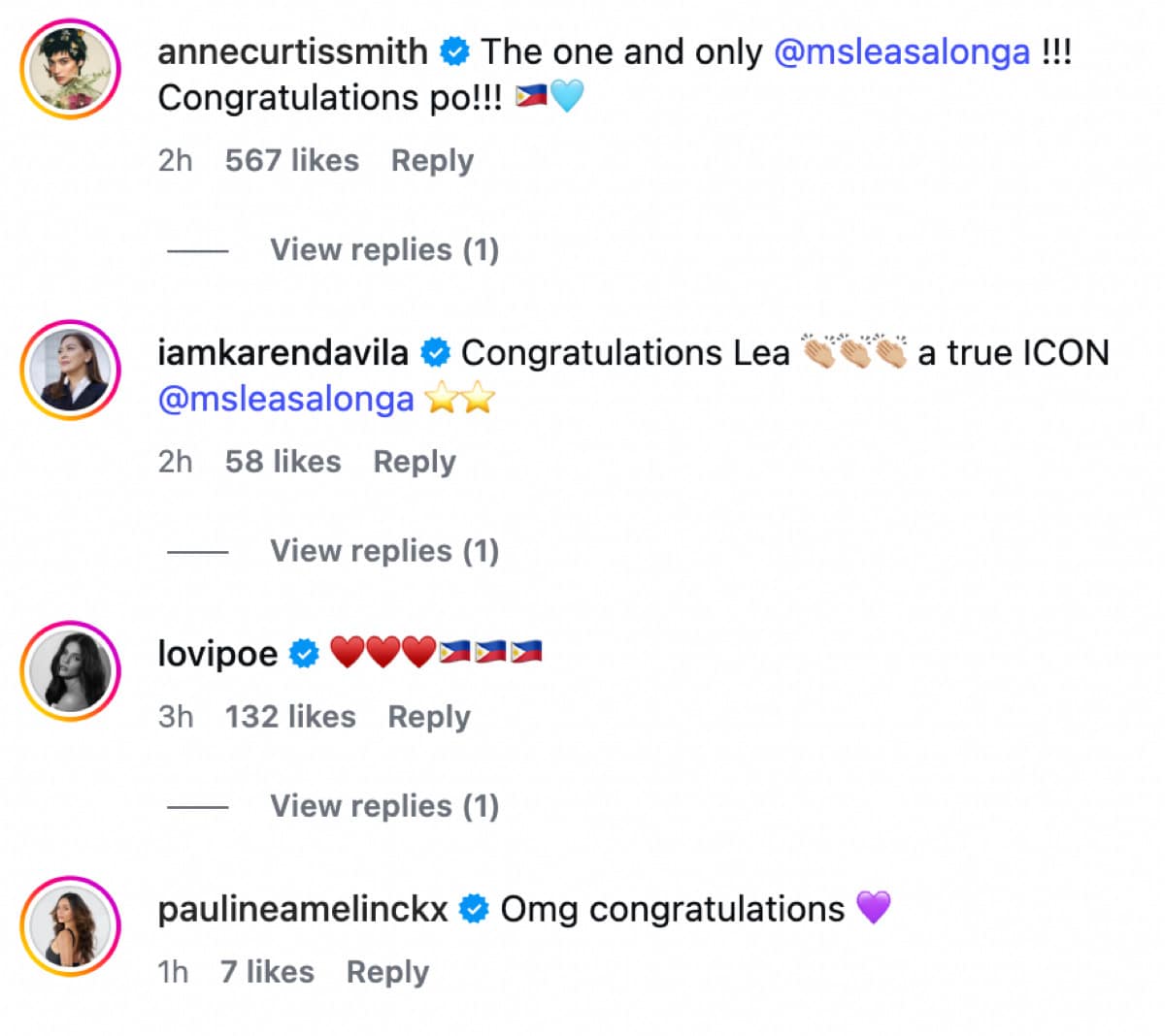 Lea Salonga celebrated by Filipino celebs after Hollywood star unveiling