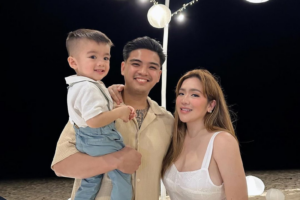 Angeline Quinto expecting Baby No. 2? (From left) Sylvio, Nonrev Daquina, and Angeline Quinto. Image: Instagram/@loveangelinequinto